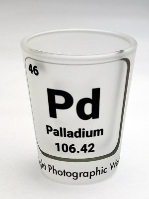 Custom Shot Glass - Palladium Symbol
